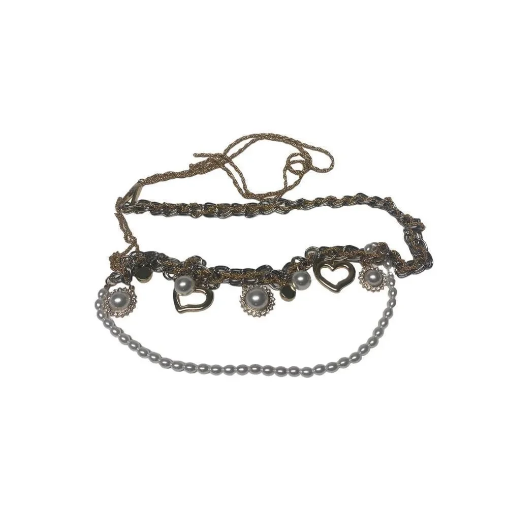 Lovers and Friends Jane Chain Belt in Gold Silver Defect‎